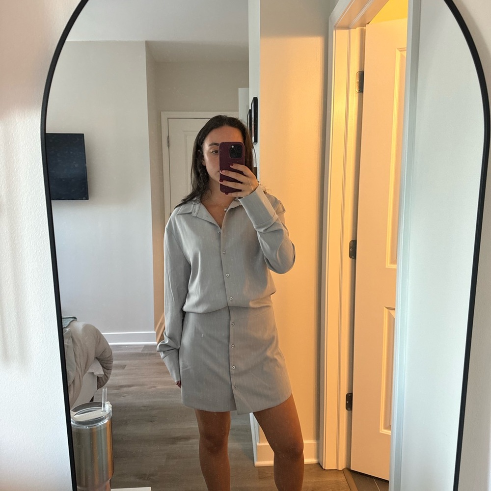 Lioness Light Gray Button-Down Shirt